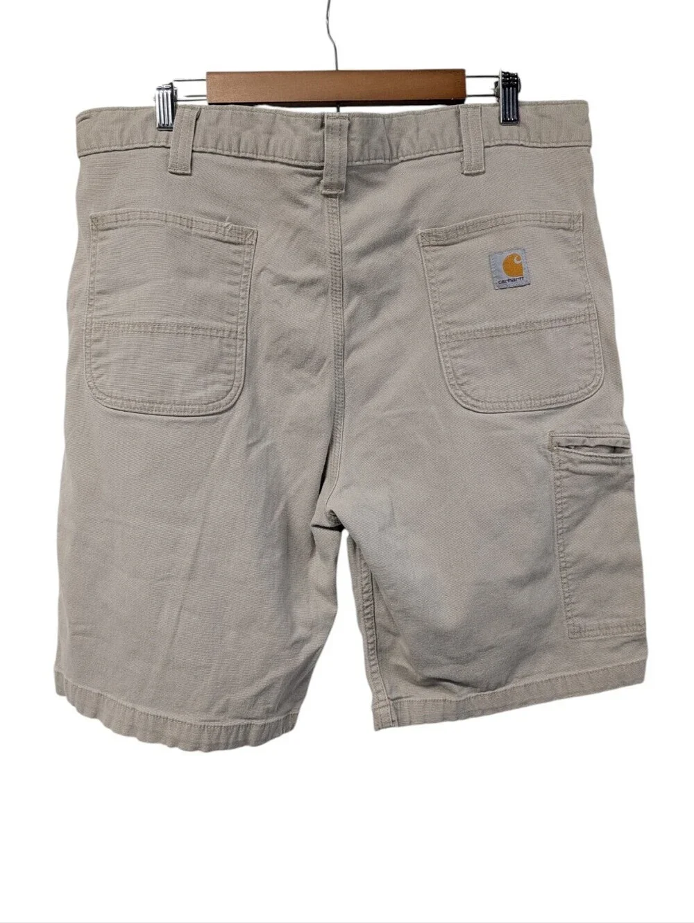 Carhartt Men's Relaxed Fit Khaki Cargo Shorts Size 38 Beige Work Utility